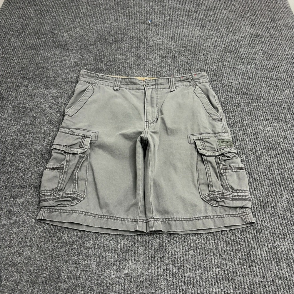 Unionbay Cargo Shorts Mens 32 Grey Cotton Multi Pocket Casual Gorpcore Utility